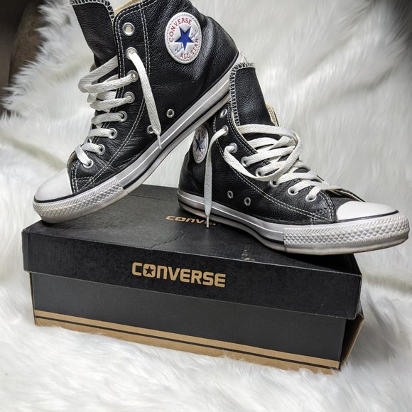 Converse Other - Converse leather All Stars 🌟 Men's Shoes size 8.5 Black White